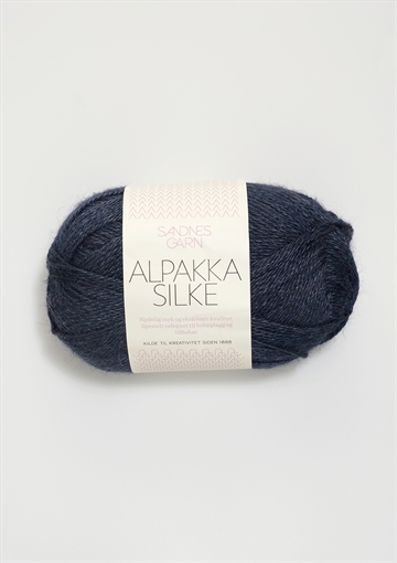 Sandnes Alpakka Silke fv. 6081 mørk gråblå